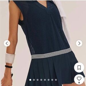 Navy Sleeveless Tennis Dress